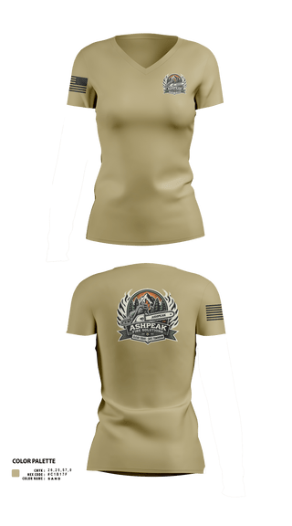 Womens Short Sleeve Vneck Shirt, AshPeak Fire Solutions, , Teamtime, Team time, sublimation, custom sports apparel, team uniforms, spirit wear, spiritwear, sports uniforms, custom shirts, team store, custom team store, fundraiser sports, apparel fundraiser