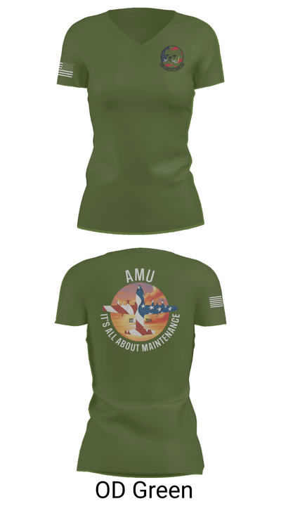 910th AMXS 63315708 Women's Short Sleeve V-neck Shirt - 48