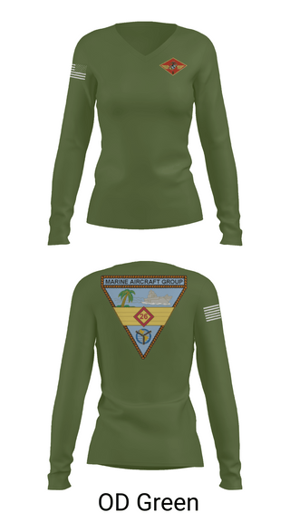 Womens Long Sleeve Vneck Shirt, 2nd MAW, , Teamtime, Team time, sublimation, custom sports apparel, team uniforms, spirit wear, spiritwear, sports uniforms, custom shirts, team store, custom team store, fundraiser sports, apparel fundraiser