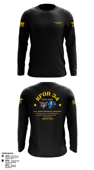 Long Sleeve Performance Shirt, KFOR34 Physical Therapy, Army, Teamtime, Team time, sublimation, custom sports apparel, team uniforms, spirit wear, spiritwear, sports uniforms, custom shirts, team store, custom team store, fundraiser sports, apparel fundraiser