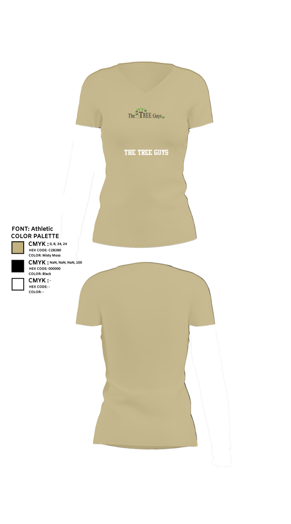 Womens Short Sleeve Vneck Shirt, The tree guys, , Teamtime, Team time, sublimation, custom sports apparel, team uniforms, spirit wear, spiritwear, sports uniforms, custom shirts, team store, custom team store, fundraiser sports, apparel fundraiser