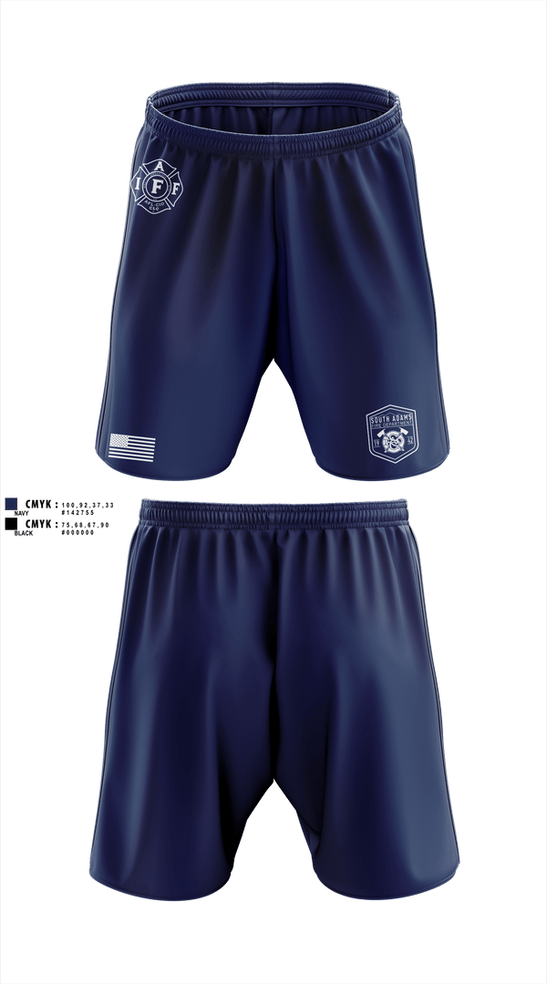 Athletic Shorts With Pockets, South Adams County FD, Fire Department, Teamtime, Team time, sublimation, custom sports apparel, team uniforms, spirit wear, spiritwear, sports uniforms, custom shirts, team store, custom team store, fundraiser sports, apparel fundraiser