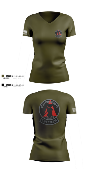 Womens Short Sleeve Vneck Shirt, Clayton County Police SWAT Team, Police, Teamtime, Team time, sublimation, custom sports apparel, team uniforms, spirit wear, spiritwear, sports uniforms, custom shirts, team store, custom team store, fundraiser sports, apparel fundraiser