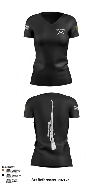 Iron Rangers 23557960 Women's Short Sleeve V-neck Shirt - 3
