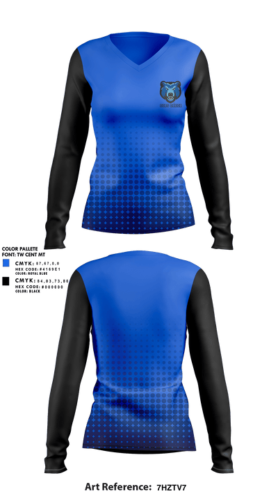 Cubs Cheer 94444138 Women's Long Sleeve V-neck Shirt - 1