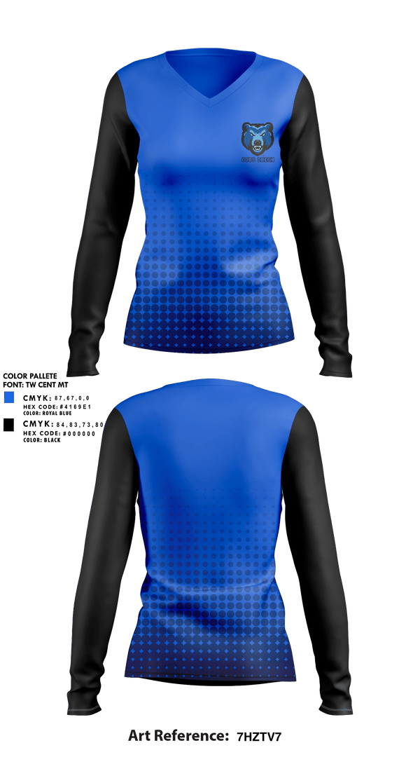 Womens Long Sleeve Vneck Shirt, Cubs Cheer, Cheer, Teamtime, Team time, sublimation, custom sports apparel, team uniforms, spirit wear, spiritwear, sports uniforms, custom shirts, team store, custom team store, fundraiser sports, apparel fundraiser