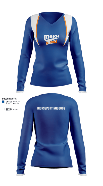 Mara Track & Field Women's Long Sleeve V-neck Shirt - 3