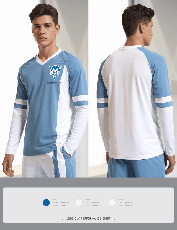 Womens Long Sleeve Vneck Shirt, Castlewood High School Tennis, Tennis, Teamtime, Team time, sublimation, custom sports apparel, team uniforms, spirit wear, spiritwear, sports uniforms, custom shirts, team store, custom team store, fundraiser sports, apparel fundraiser