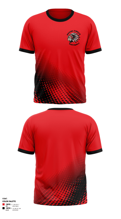 Social Circle Middle School Softball 28637906 Short Sleeve Performance Shirt - 1