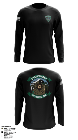 Long Sleeve Performance Shirt, Spokane Regional Air Support Unit, Police, Teamtime, Team time, sublimation, custom sports apparel, team uniforms, spirit wear, spiritwear, sports uniforms, custom shirts, team store, custom team store, fundraiser sports, apparel fundraiser