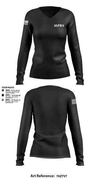 Womens Long Sleeve Vneck Shirt, Alpha, , Teamtime, Team time, sublimation, custom sports apparel, team uniforms, spirit wear, spiritwear, sports uniforms, custom shirts, team store, custom team store, fundraiser sports, apparel fundraiser