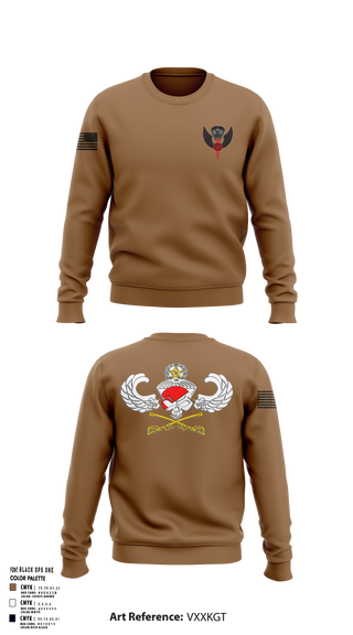 Crew Neck Sweatshirt, Dog troop 1-509th, Army, Teamtime, Team time, sublimation, custom sports apparel, team uniforms, spirit wear, spiritwear, sports uniforms, custom shirts, team store, custom team store, fundraiser sports, apparel fundraiser
