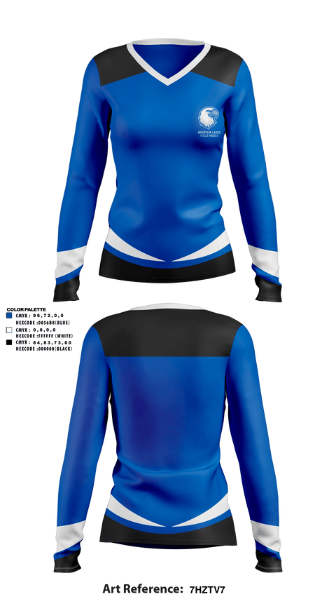 Womens Long Sleeve Vneck Shirt, Exeter Township Senior High School Field Hockey, Field Hockey, Teamtime, Team time, sublimation, custom sports apparel, team uniforms, spirit wear, spiritwear, sports uniforms, custom shirts, team store, custom team store, fundraiser sports, apparel fundraiser