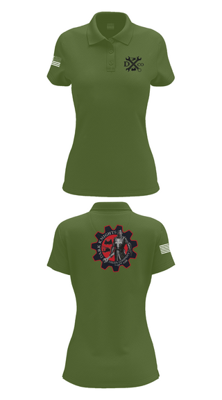 Womens Short Sleeve Performance Polo, D Co. 2-158th AHB, , Teamtime, Team time, sublimation, custom sports apparel, team uniforms, spirit wear, spiritwear, sports uniforms, custom shirts, team store, custom team store, fundraiser sports, apparel fundraiser
