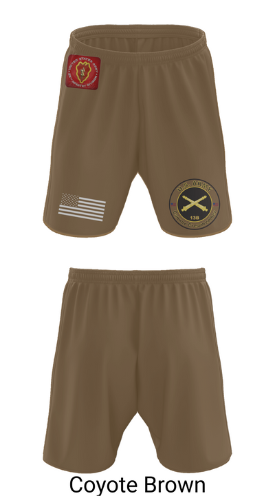 25th infantry division C-Btry 1/8 FA 8241745 Athletic Shorts With Pockets - 9