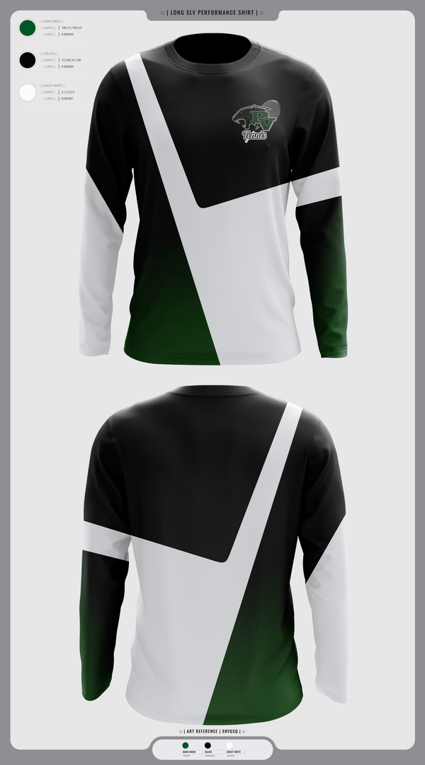 Long Sleeve Performance Shirt, Palo Verde Panthers, Tennis, Teamtime, Team time, sublimation, custom sports apparel, team uniforms, spirit wear, spiritwear, sports uniforms, custom shirts, team store, custom team store, fundraiser sports, apparel fundraiser