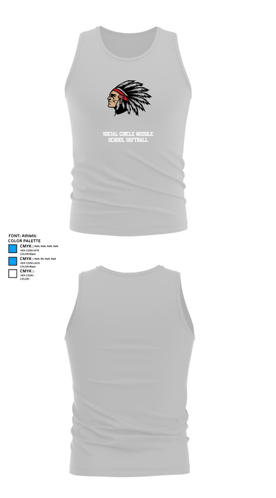 Social Circle Middle School Softball 28637906 Tank Top - 13