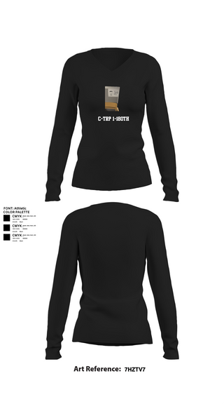 Womens Long Sleeve Vneck Shirt, C-Trp 1-180th, , Teamtime, Team time, sublimation, custom sports apparel, team uniforms, spirit wear, spiritwear, sports uniforms, custom shirts, team store, custom team store, fundraiser sports, apparel fundraiser