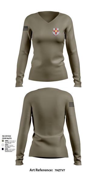 Womens Long Sleeve Vneck Shirt, 439th MMB, , Teamtime, Team time, sublimation, custom sports apparel, team uniforms, spirit wear, spiritwear, sports uniforms, custom shirts, team store, custom team store, fundraiser sports, apparel fundraiser