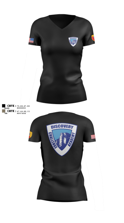 Discovery ChalleNGe Academy 60550316 Women's Short Sleeve V-neck Shirt - 1