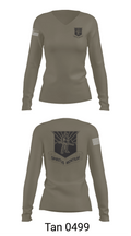 WVU AROTC 40772789 Women's Long Sleeve V-neck Shirt - 77