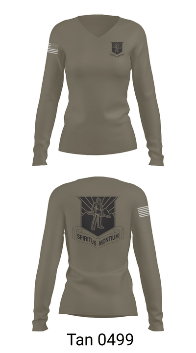 WVU AROTC 40772789 Women's Long Sleeve V-neck Shirt - 77