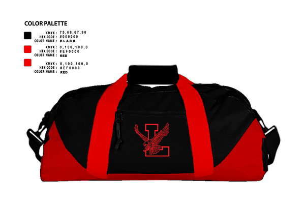 Duffle Bag, Lowville Academy High School Lacrosse, Men's Lacrosse, Teamtime, Team time, sublimation, custom sports apparel, team uniforms, spirit wear, spiritwear, sports uniforms, custom shirts, team store, custom team store, fundraiser sports, apparel fundraiser