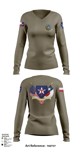 Womens Long Sleeve Vneck Shirt, 2BN, 3BDE TXSG, , Teamtime, Team time, sublimation, custom sports apparel, team uniforms, spirit wear, spiritwear, sports uniforms, custom shirts, team store, custom team store, fundraiser sports, apparel fundraiser