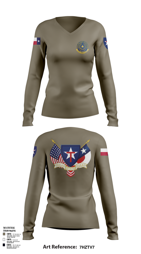 Womens Long Sleeve Vneck Shirt, 2BN, 3BDE TXSG, , Teamtime, Team time, sublimation, custom sports apparel, team uniforms, spirit wear, spiritwear, sports uniforms, custom shirts, team store, custom team store, fundraiser sports, apparel fundraiser