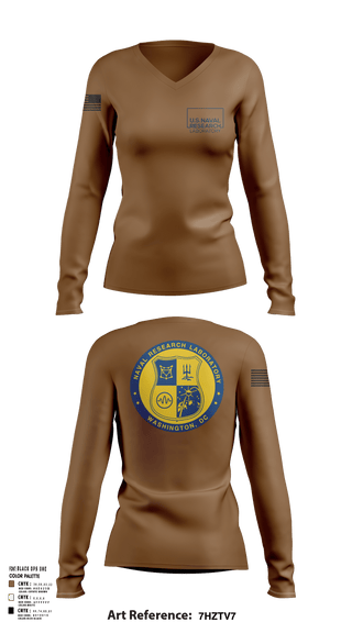 Womens Long Sleeve Vneck Shirt, Naval Research Lab, , Teamtime, Team time, sublimation, custom sports apparel, team uniforms, spirit wear, spiritwear, sports uniforms, custom shirts, team store, custom team store, fundraiser sports, apparel fundraiser
