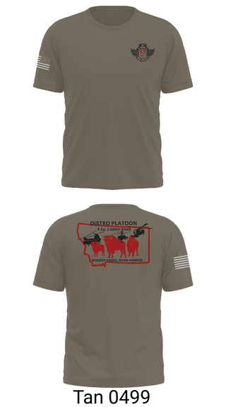 Old School Cotton Feel Shirt, E co. 1-189th, , Teamtime, Team time, sublimation, custom sports apparel, team uniforms, spirit wear, spiritwear, sports uniforms, custom shirts, team store, custom team store, fundraiser sports, apparel fundraiser