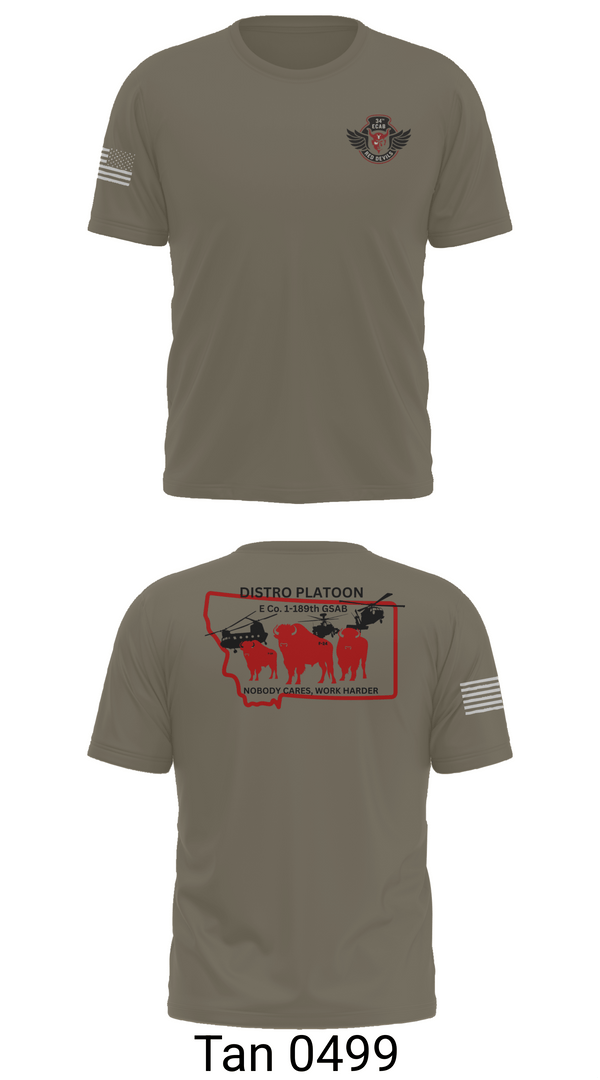 Old School Cotton Feel Shirt, E co. 1-189th, , Teamtime, Team time, sublimation, custom sports apparel, team uniforms, spirit wear, spiritwear, sports uniforms, custom shirts, team store, custom team store, fundraiser sports, apparel fundraiser