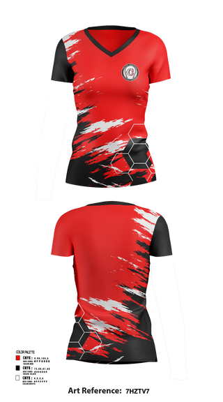 Womens Short Sleeve Vneck Shirt, Chico Central Little League, Spirit Store, Teamtime, Team time, sublimation, custom sports apparel, team uniforms, spirit wear, spiritwear, sports uniforms, custom shirts, team store, custom team store, fundraiser sports, apparel fundraiser