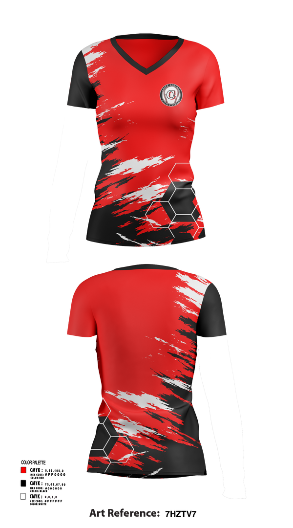 Womens Short Sleeve Vneck Shirt, Chico Central Little League, Spirit Store, Teamtime, Team time, sublimation, custom sports apparel, team uniforms, spirit wear, spiritwear, sports uniforms, custom shirts, team store, custom team store, fundraiser sports, apparel fundraiser