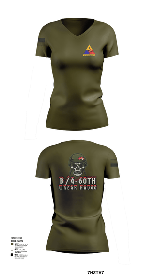Womens Short Sleeve Vneck Shirt, B/4-60TH ADAR, Army, Teamtime, Team time, sublimation, custom sports apparel, team uniforms, spirit wear, spiritwear, sports uniforms, custom shirts, team store, custom team store, fundraiser sports, apparel fundraiser
