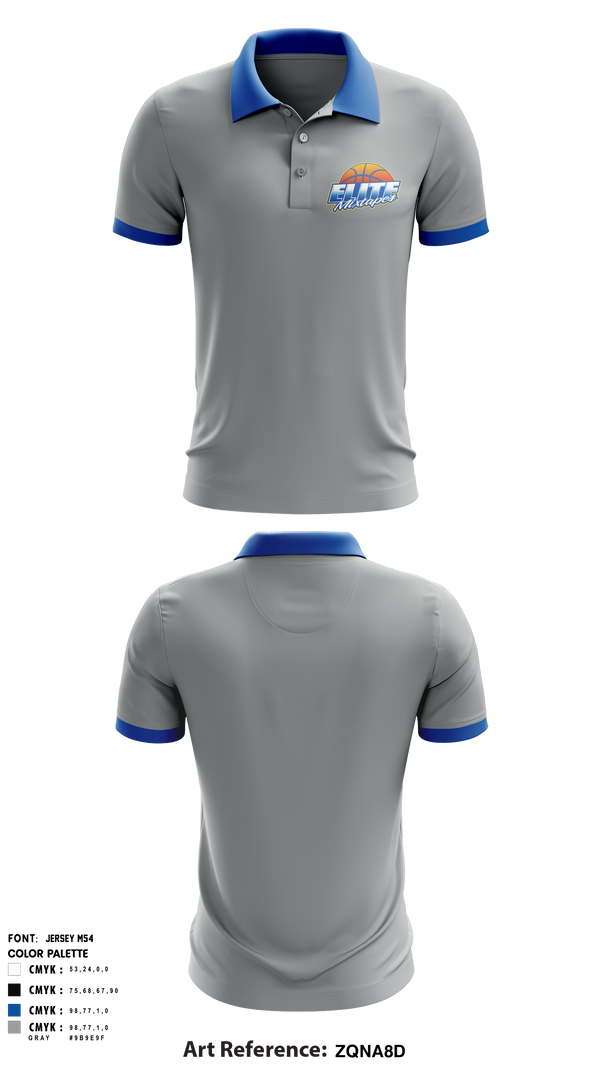 Short Sleeve Performance Polo, Elite Mixtapes, Men's Basketball, Teamtime, Team time, sublimation, custom sports apparel, team uniforms, spirit wear, spiritwear, sports uniforms, custom shirts, team store, custom team store, fundraiser sports, apparel fundraiser