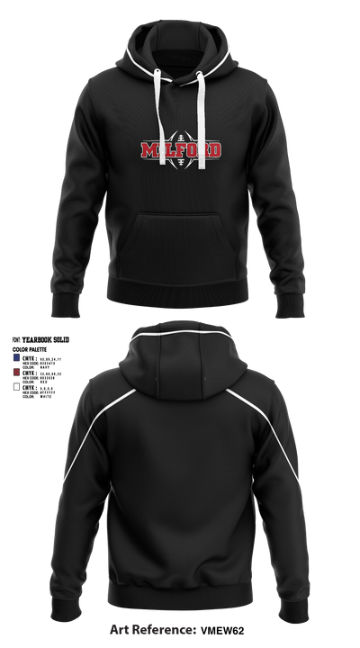 Milford Eagles Pop Warner Football and Cheer 85500081 Hoodie - 4 (2)