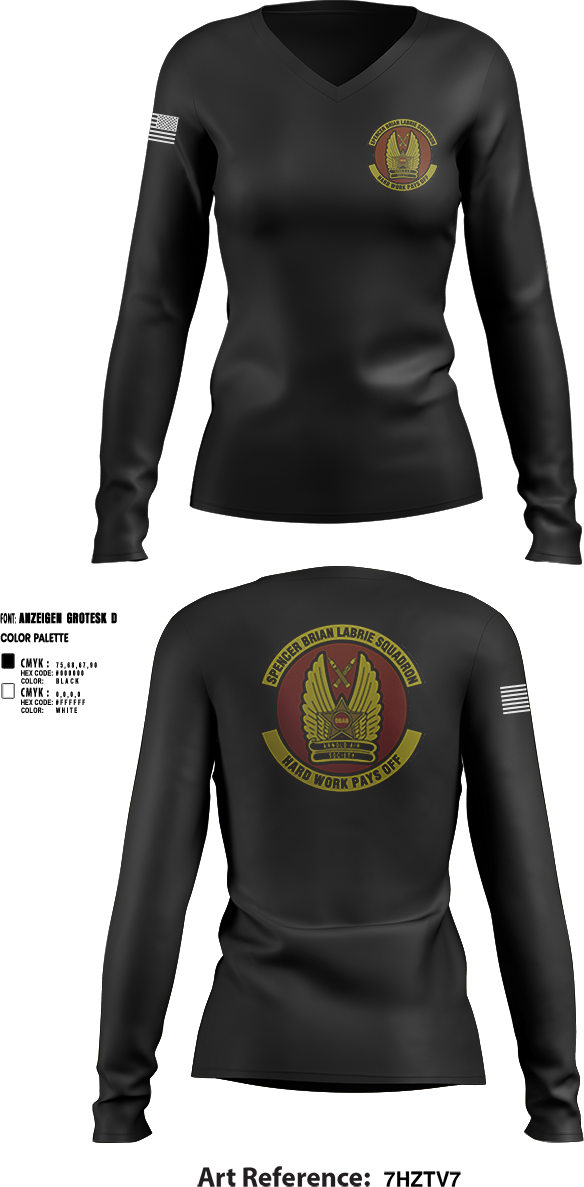 Womens Long Sleeve Vneck Shirt, Spencer Brian LaBrie Squadron, , Teamtime, Team time, sublimation, custom sports apparel, team uniforms, spirit wear, spiritwear, sports uniforms, custom shirts, team store, custom team store, fundraiser sports, apparel fundraiser