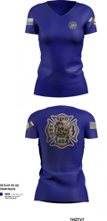 St Pauls Fire 17597368 Women's Short Sleeve V-neck Shirt - 254