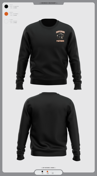 Crew Neck Sweatshirt, Superior Panthers, Baseball, Teamtime, Team time, sublimation, custom sports apparel, team uniforms, spirit wear, spiritwear, sports uniforms, custom shirts, team store, custom team store, fundraiser sports, apparel fundraiser