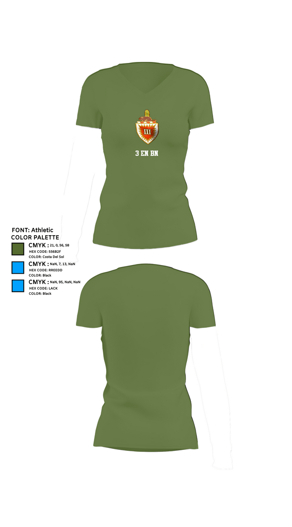 Womens Short Sleeve Vneck Shirt, 3 EN BN, , Teamtime, Team time, sublimation, custom sports apparel, team uniforms, spirit wear, spiritwear, sports uniforms, custom shirts, team store, custom team store, fundraiser sports, apparel fundraiser