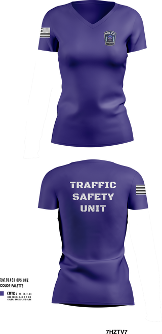 Womens Short Sleeve Vneck Shirt, Traffic Safety Unit, , Teamtime, Team time, sublimation, custom sports apparel, team uniforms, spirit wear, spiritwear, sports uniforms, custom shirts, team store, custom team store, fundraiser sports, apparel fundraiser