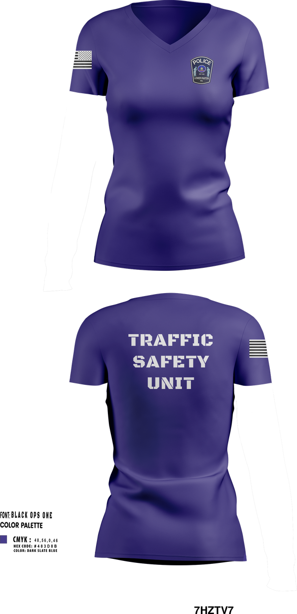 Womens Short Sleeve Vneck Shirt, Traffic Safety Unit, , Teamtime, Team time, sublimation, custom sports apparel, team uniforms, spirit wear, spiritwear, sports uniforms, custom shirts, team store, custom team store, fundraiser sports, apparel fundraiser