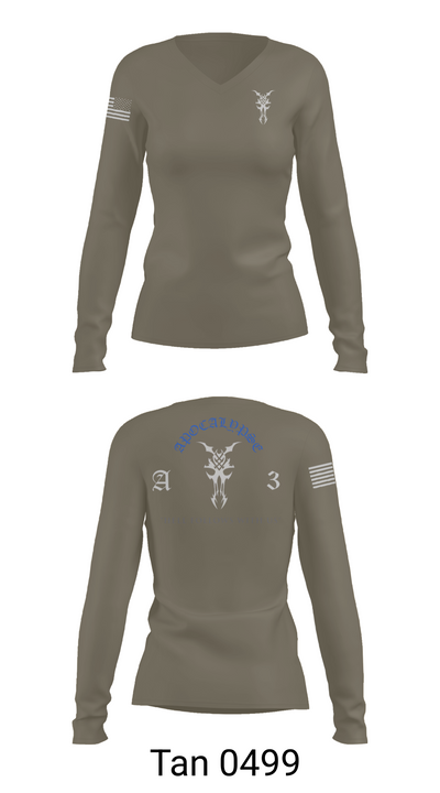 Apocalypse Platoon 49394201 Women's Long Sleeve V-neck Shirt - 77