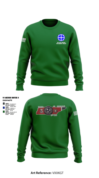 Crew Neck Sweatshirt, HHC 35th Division Sustainment Brigade, National Guard, Teamtime, Team time, sublimation, custom sports apparel, team uniforms, spirit wear, spiritwear, sports uniforms, custom shirts, team store, custom team store, fundraiser sports, apparel fundraiser