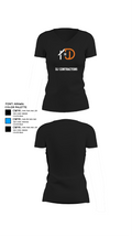 DJ CONTRACTORS 12982889 Women's Short Sleeve V-neck Shirt - 11