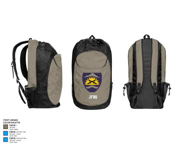 Gear Bag, JFHQ, Army, Teamtime, Team time, sublimation, custom sports apparel, team uniforms, spirit wear, spiritwear, sports uniforms, custom shirts, team store, custom team store, fundraiser sports, apparel fundraiser