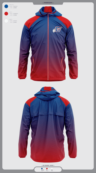 Windbreaker, Cleveland Blue Raiders, Track & Field, Teamtime, Team time, sublimation, custom sports apparel, team uniforms, spirit wear, spiritwear, sports uniforms, custom shirts, team store, custom team store, fundraiser sports, apparel fundraiser