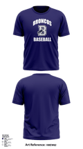 Burrillville High School Broncos Baseball 5359467 Short Sleeve Performance Shirt - 1