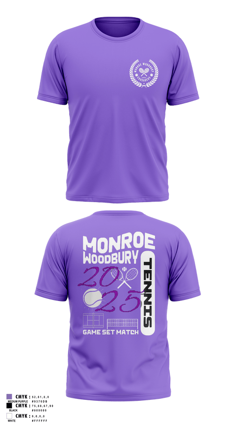 Short Sleeve Performance Shirt, Monroe Woodbury, Tennis, Teamtime, Team time, sublimation, custom sports apparel, team uniforms, spirit wear, spiritwear, sports uniforms, custom shirts, team store, custom team store, fundraiser sports, apparel fundraiser